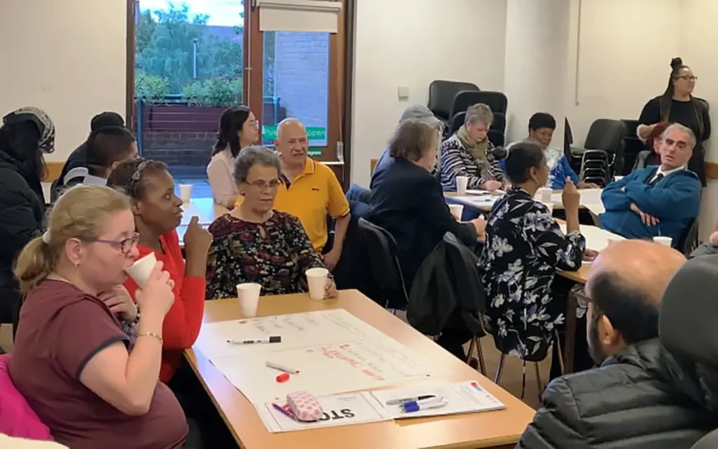 People at a RunUp meeting.