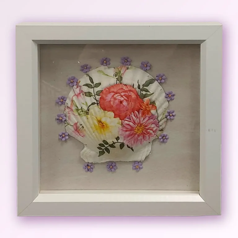 Ginkgo Leaf Framed Shell by Lisamarie