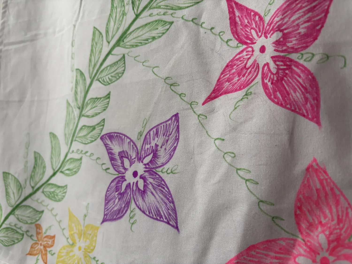 Flowers Tea Towel by Talat