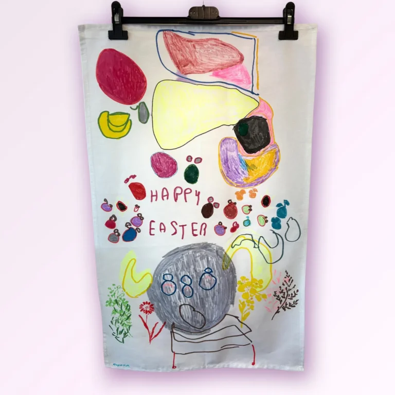 Hand-Painted Tea Towel by Cynthia