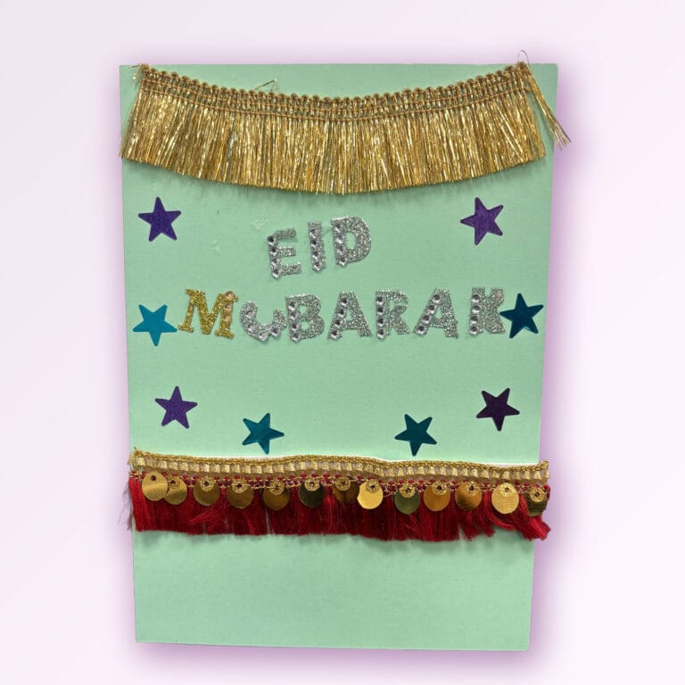 Ornate Gold Eid Card by Misbah