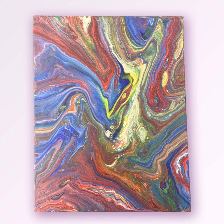 Large Abstract Painting on Canvas by Jan