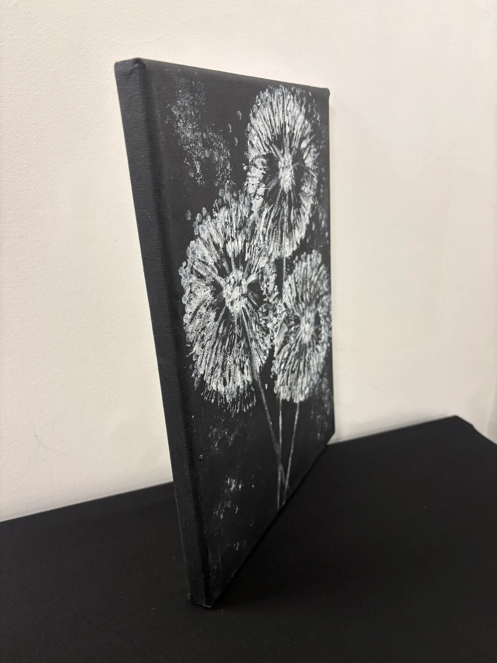 Dandelion Flowers Painting on Canvas by Jan